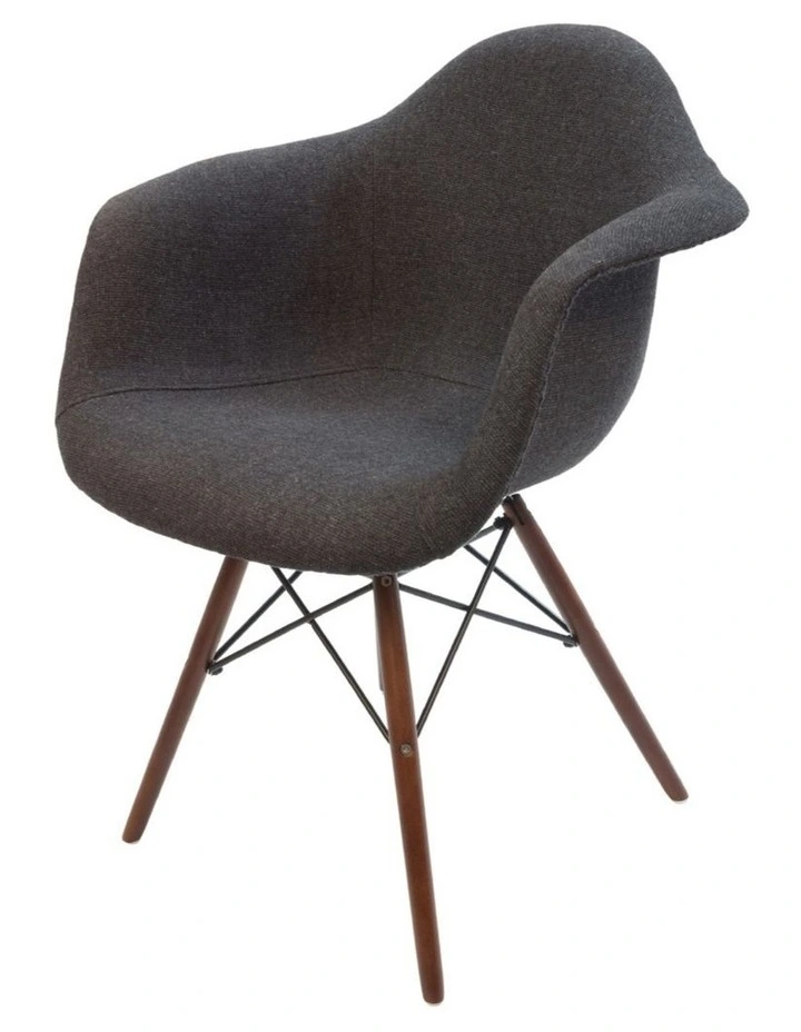 Replica Eames DAW Eiffel Chair, Fabric & Walnut image 2