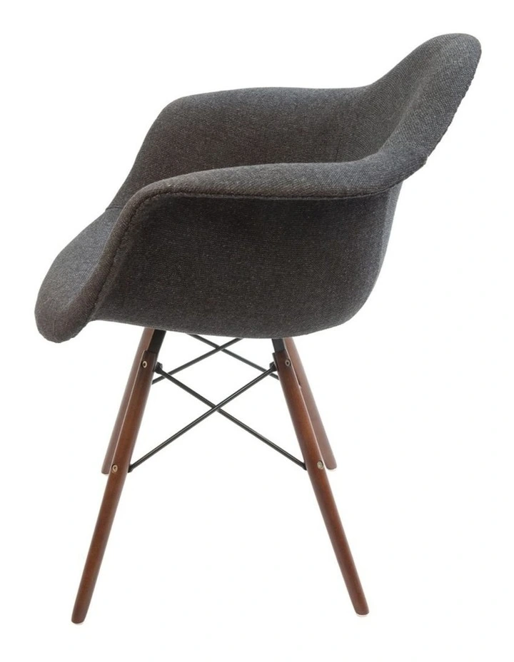 Replica Eames DAW Eiffel Chair, Fabric & Walnut image 3