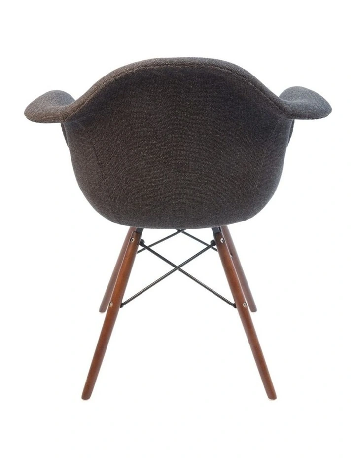 Replica Eames DAW Eiffel Chair, Fabric & Walnut image 5