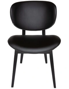 Nobu Dining Chair, Black Legs