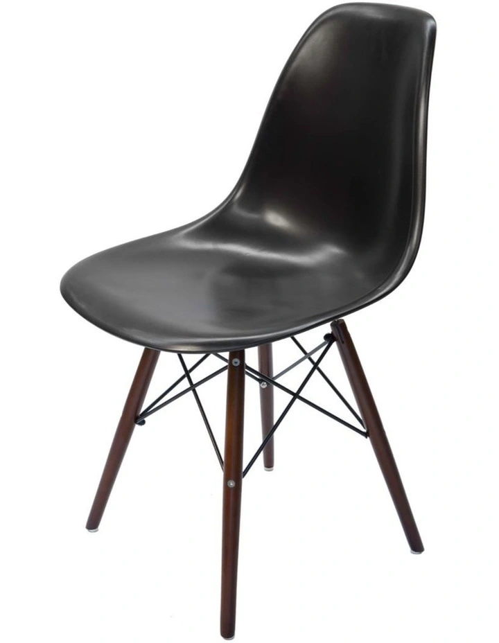 Replica Eames DSW Eiffel Chair, Plastic & Walnut image 2