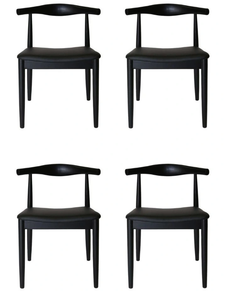 Pack of 4, Replica Hans Wegner Elbow Chair CH20 image 1