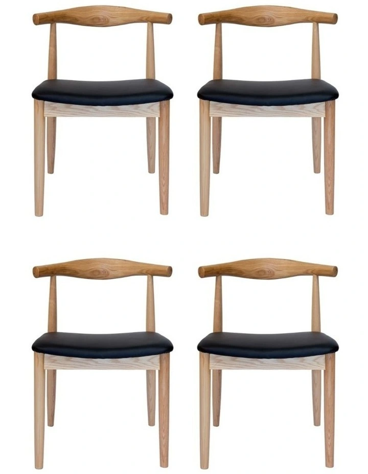 Pack of 4, Replica Hans Wegner Elbow Chair CH20 image 1