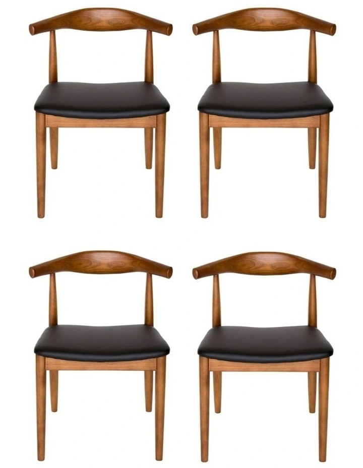Pack of 4, Replica Hans Wegner Elbow Chair CH20 image 1