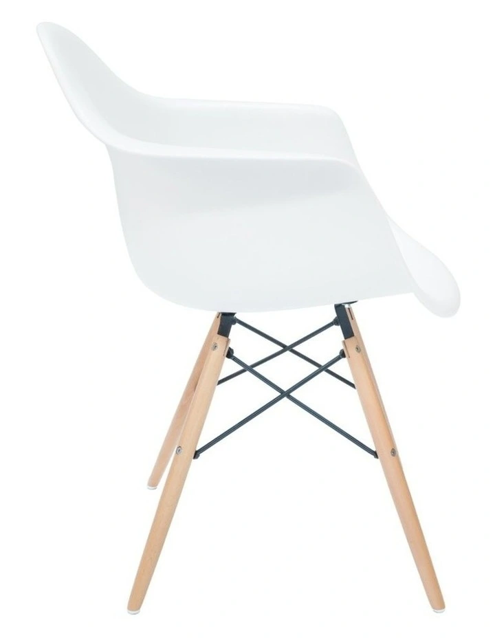 Replica Eames DAW Eiffel Chair, Plastic & Natural image 3