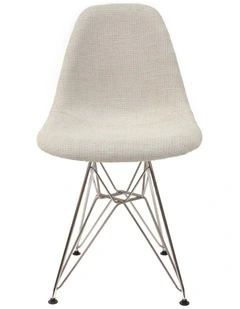 Replica Eames DSR Eiffel Chair, Fabric & Chrome