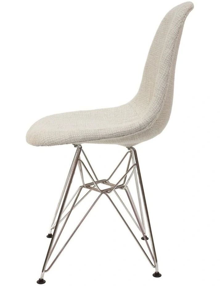 Replica Eames DSR Eiffel Chair, Fabric & Chrome image 3