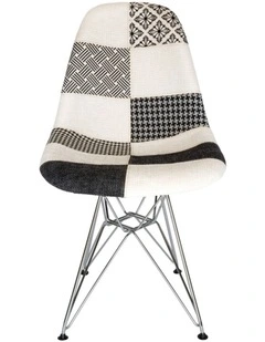 Replica Eames DSR Eiffel Chair, Fabric & Chrome
