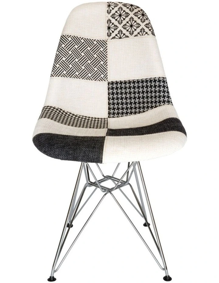 Replica Eames DSR Eiffel Chair, Fabric & Chrome image 1