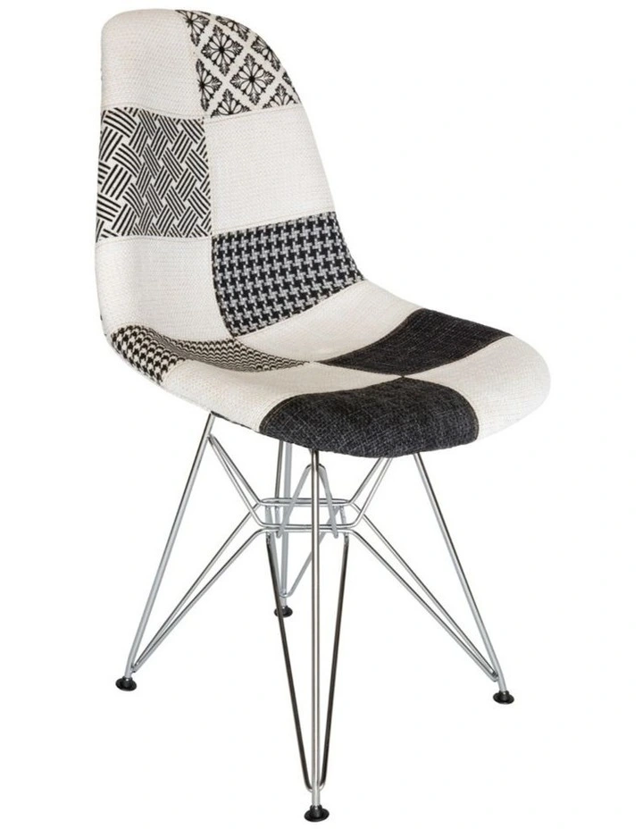 Replica Eames DSR Eiffel Chair, Fabric & Chrome image 2