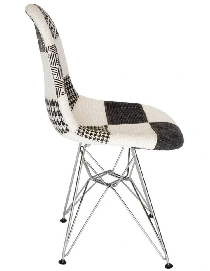 Replica Eames DSR Eiffel Chair, Fabric & Chrome image 3