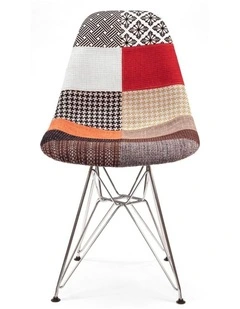 Replica Eames DSR Eiffel Chair, Fabric & Chrome