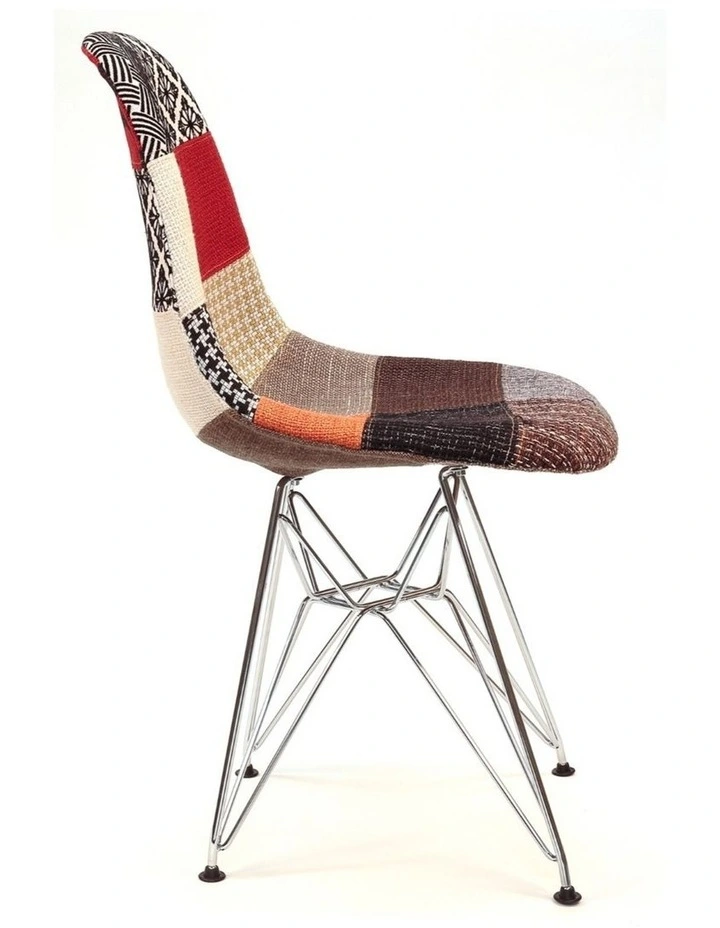 Replica Eames DSR Eiffel Chair, Fabric & Chrome image 3