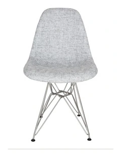 Replica Eames DSR Eiffel Chair, Fabric & Chrome