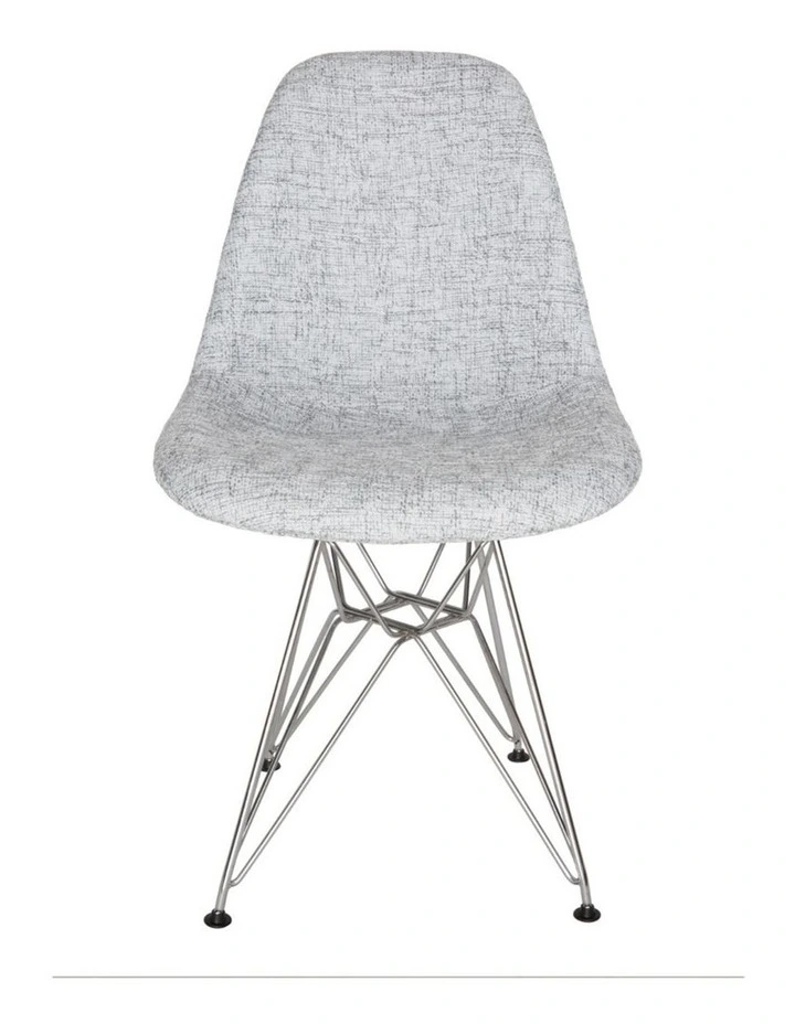Replica Eames DSR Eiffel Chair, Fabric & Chrome image 1
