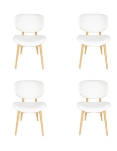 Pack of 4, Nobu Dining Chair, Natural Legs