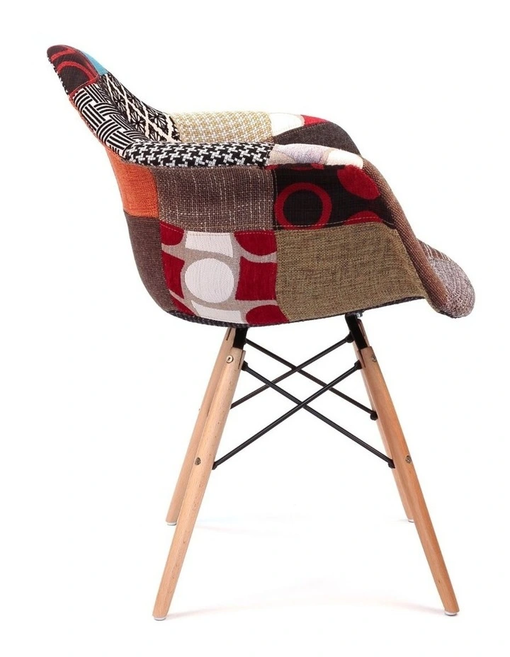 Replica Eames DAW Eiffel Chair, Fabric & Natural image 3
