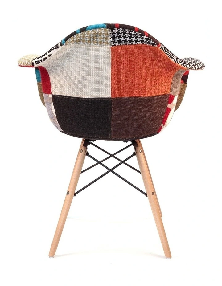 Replica Eames DAW Eiffel Chair, Fabric & Natural image 4