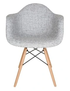 Replica Eames DAW Eiffel Chair, Fabric & Natural