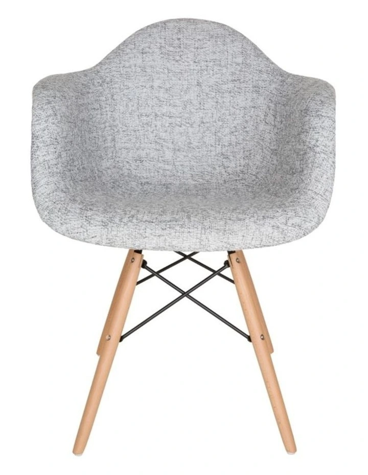Replica Eames DAW Eiffel Chair, Fabric & Natural image 1