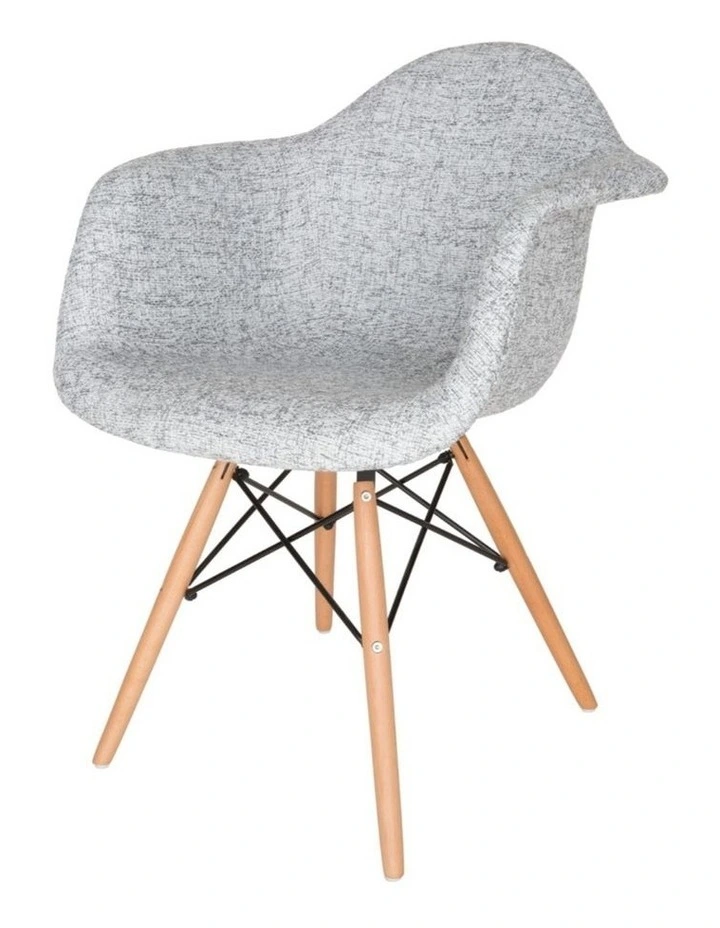 Replica Eames DAW Eiffel Chair, Fabric & Natural image 2
