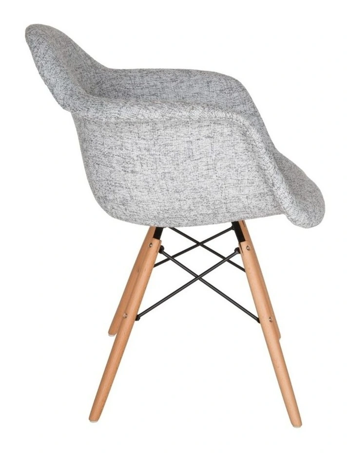 Replica Eames DAW Eiffel Chair, Fabric & Natural image 3