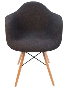Replica Eames DAW Eiffel Chair, Fabric & Natural
