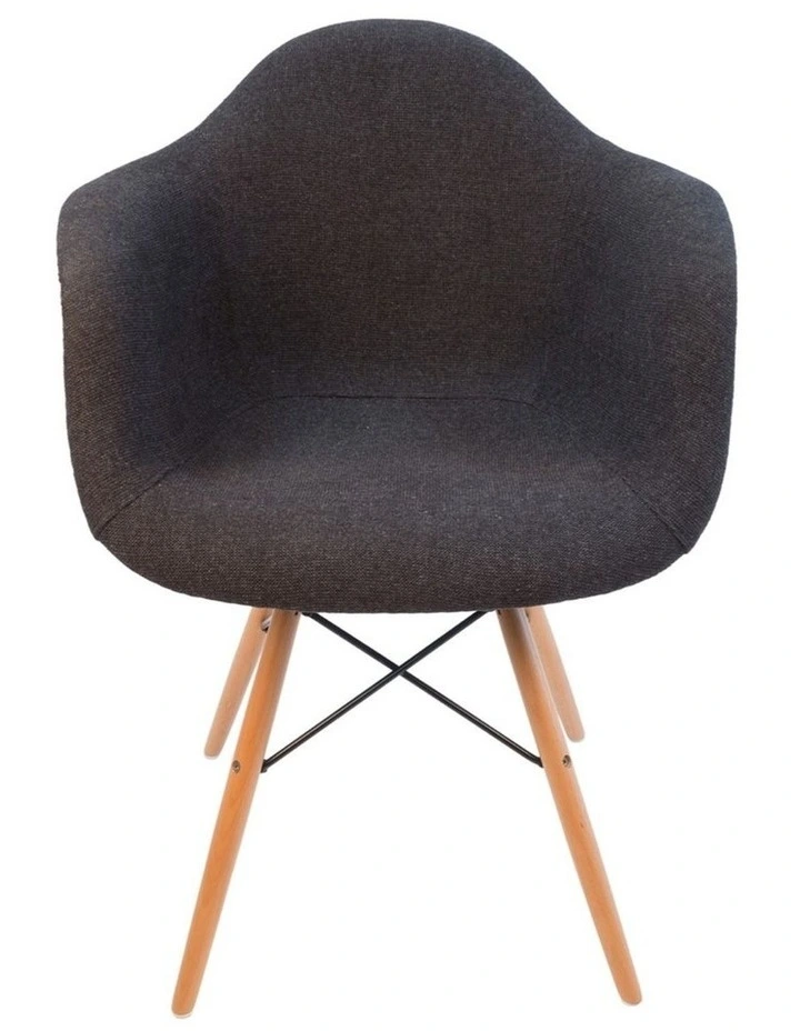Replica Eames DAW Eiffel Chair, Fabric & Natural image 1