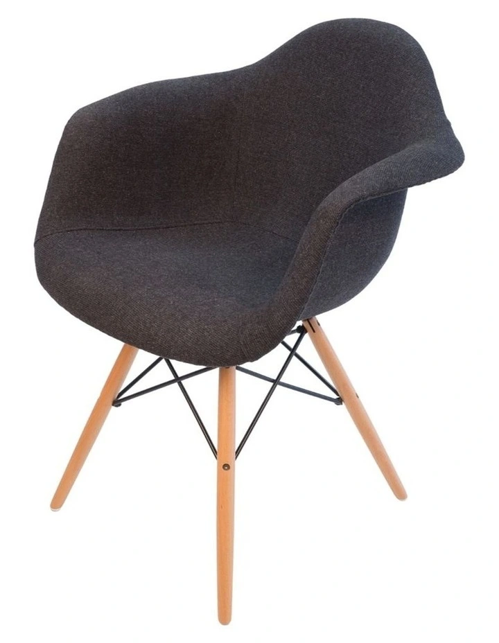 Replica Eames DAW Eiffel Chair, Fabric & Natural image 2
