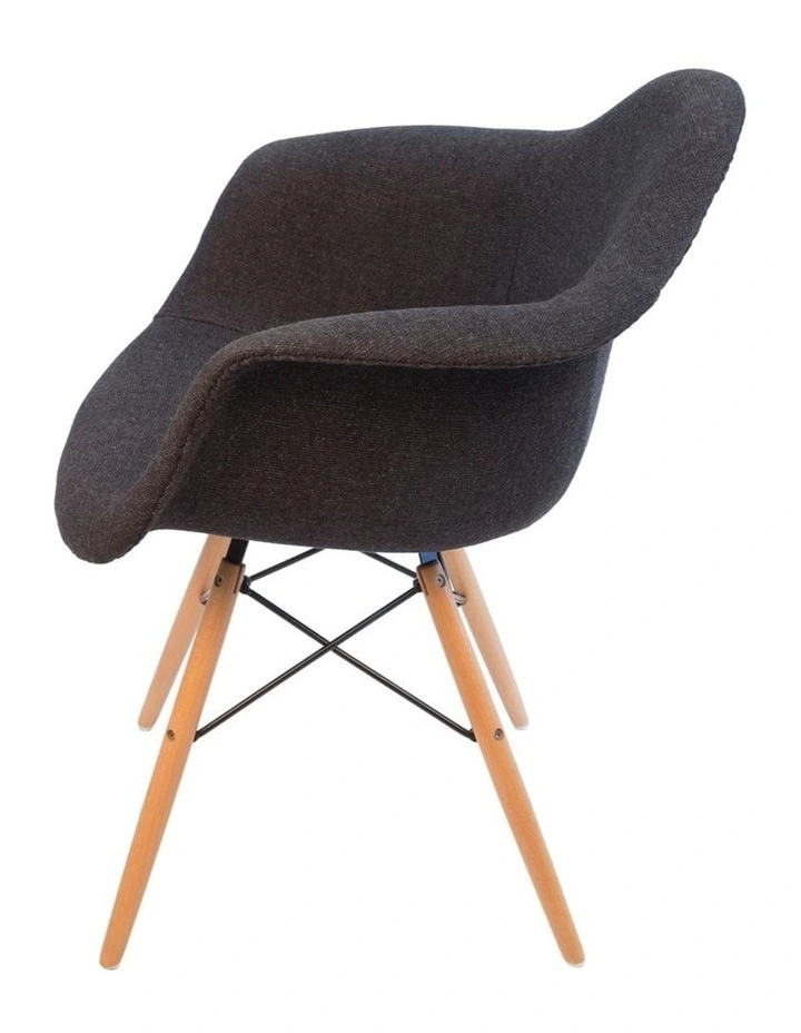 Replica Eames DAW Eiffel Chair, Fabric & Natural image 3