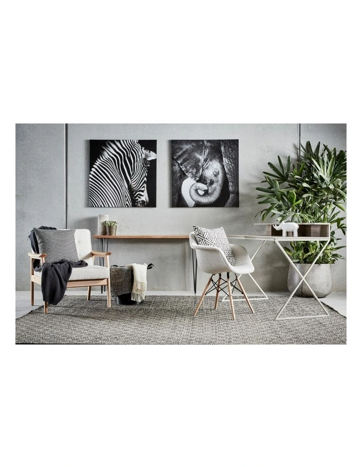 Replica Eames DAW Eiffel Chair, Fabric & Natural image 6