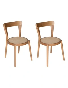 Pack of 2, Replica Passoni Pagaia Dining Chair, Bamboo