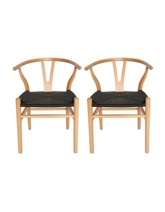 Pack of 2, Replica Hans Wegner Wishbone Chair