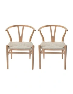 Pack of 2, Replica Hans Wegner Wishbone Chair