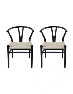 Pack of 2, Replica Hans Wegner Wishbone Chair