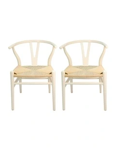 Pack of 2, Replica Hans Wegner Wishbone Chair