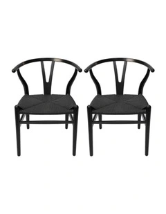Pack of 2, Replica Hans Wegner Wishbone Chair