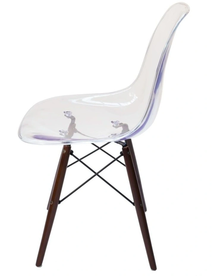 Replica Eames DSW Eiffel Chair, Clear & Walnut image 3