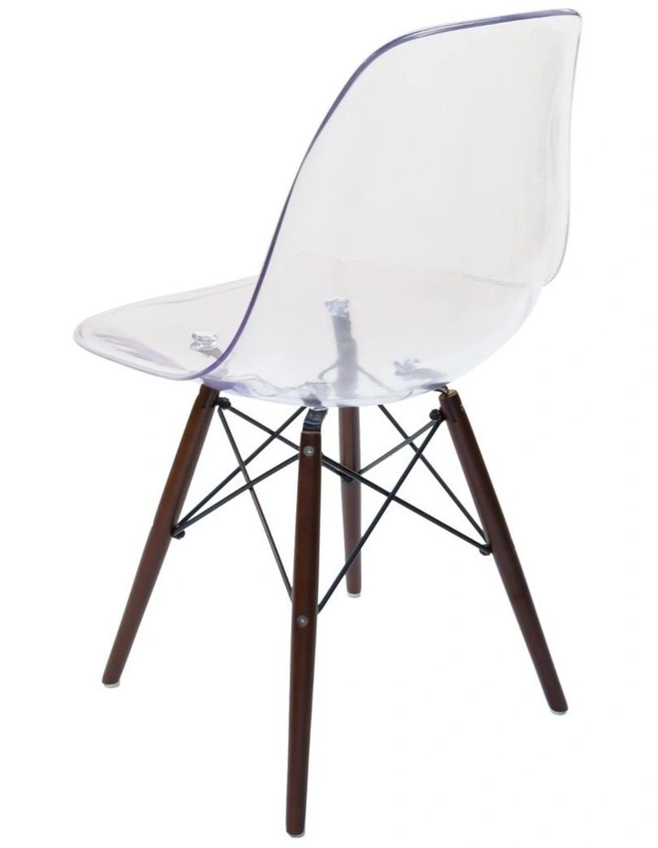 Replica Eames DSW Eiffel Chair, Clear & Walnut image 4