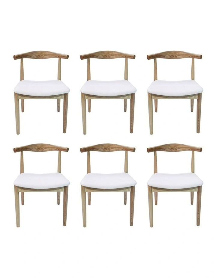 Pack of 6, Replica Hans Wegner Elbow Chair CH20 image 1