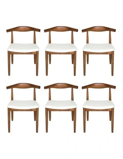 Pack of 6, Replica Hans Wegner Elbow Chair CH20