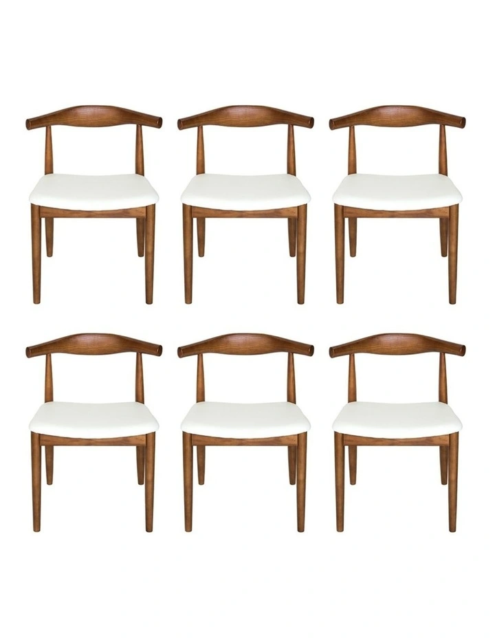 Pack of 6, Replica Hans Wegner Elbow Chair CH20 image 1