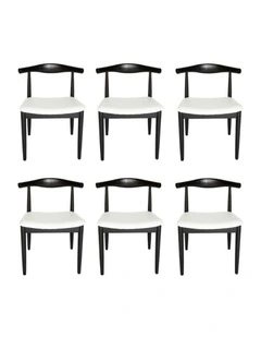 Pack of 6, Replica Hans Wegner Elbow Chair CH20