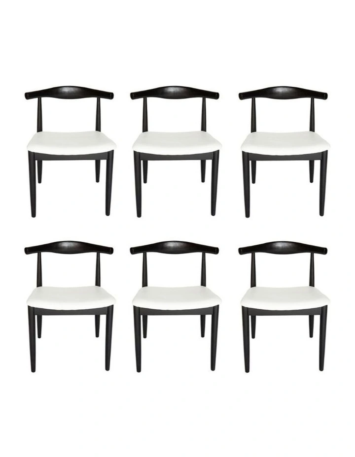 Pack of 6, Replica Hans Wegner Elbow Chair CH20 image 1