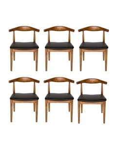 Pack of 6, Replica Hans Wegner Elbow Chair CH20
