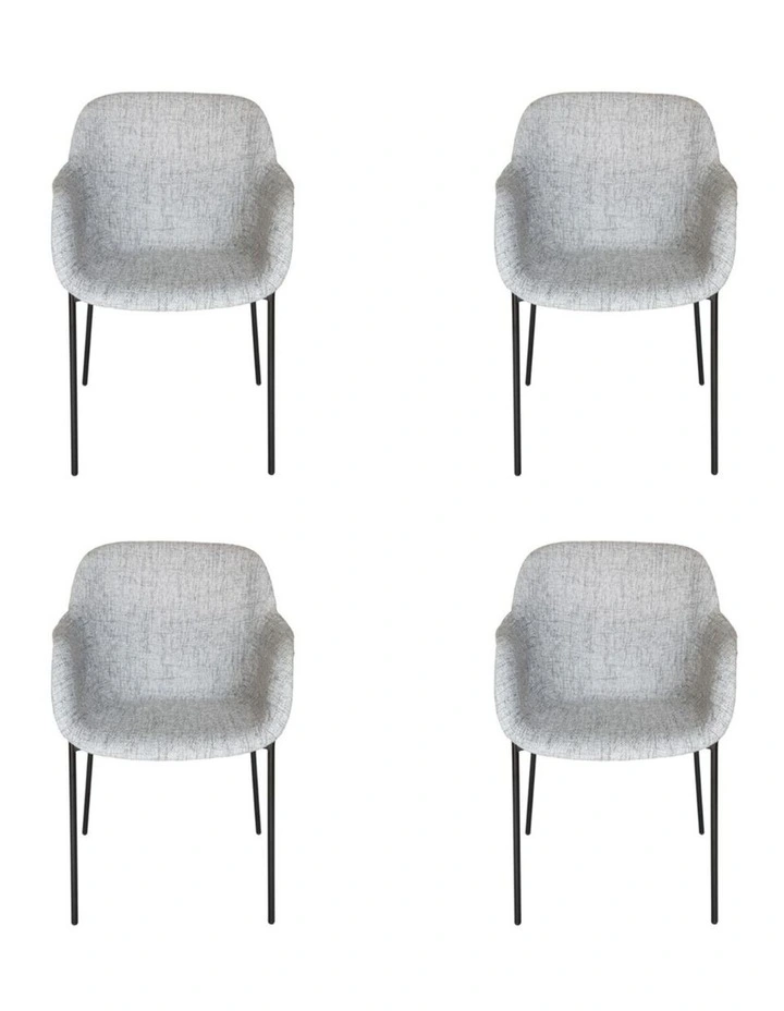 Pack of 4, Milan Fabric Dining Chair image 1