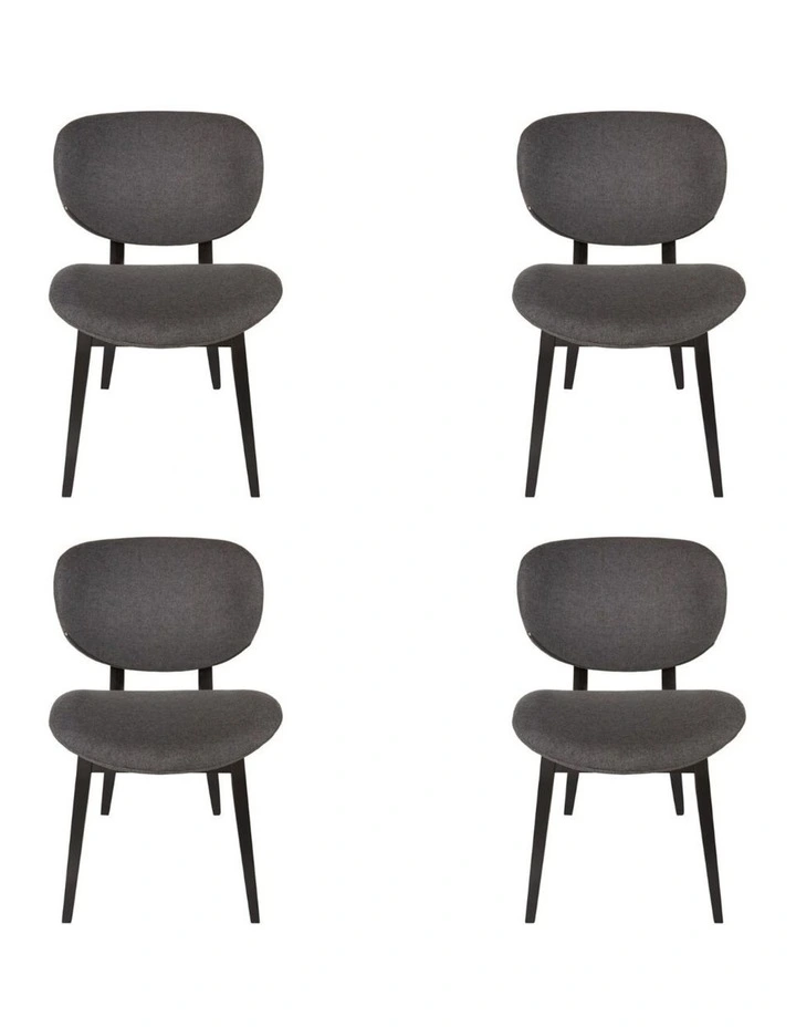 Pack of 4, Nobu Dining Chair, Black Legs image 1