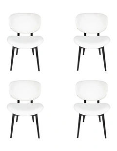 Pack of 4, Nobu Dining Chair, Black Legs