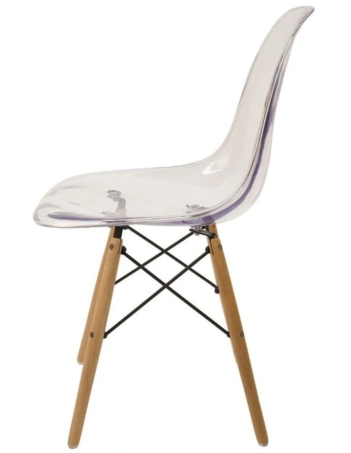 Replica Eames DSW Eiffel Chair, Clear & Natural image 4