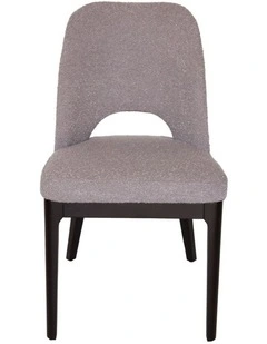 Maribel Boucle Dining Chair, Black Legs